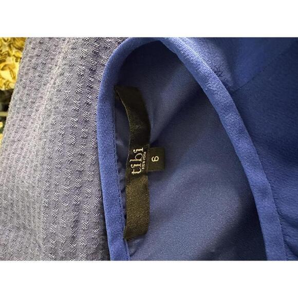 tibi elegant royal blue silk mini shift cocktail dress Size 6 - Picture 7 of 7
